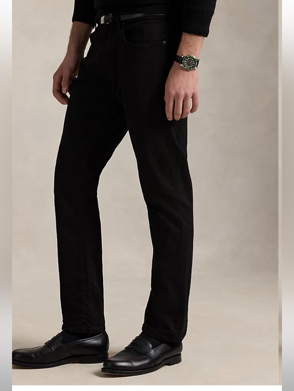 Polo Ralph Lauren Varick Slim Straight Jeans Stretch Cotton Black Men’s 34|32